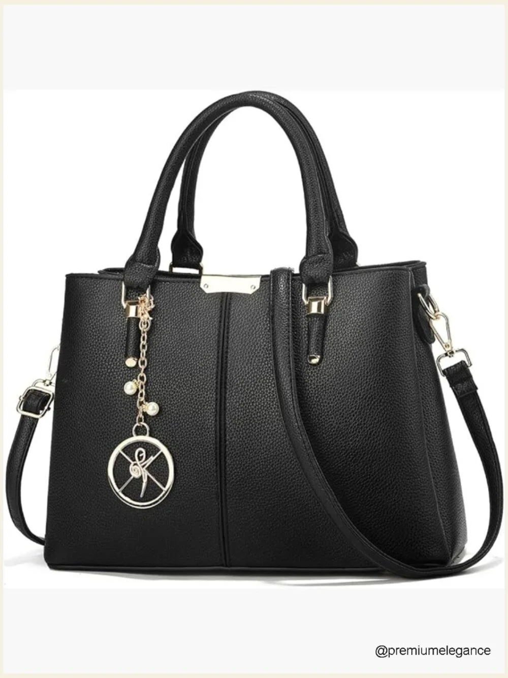 Women's Satchel Handbag 3 Zip Compartments Tote Shoulder Purse